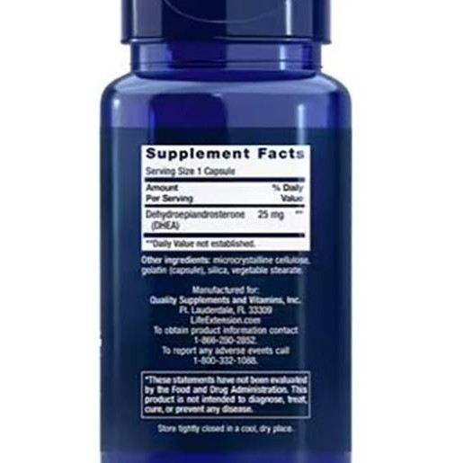 Life Extension DHEA 25 mg 100 Capsules ORI USA