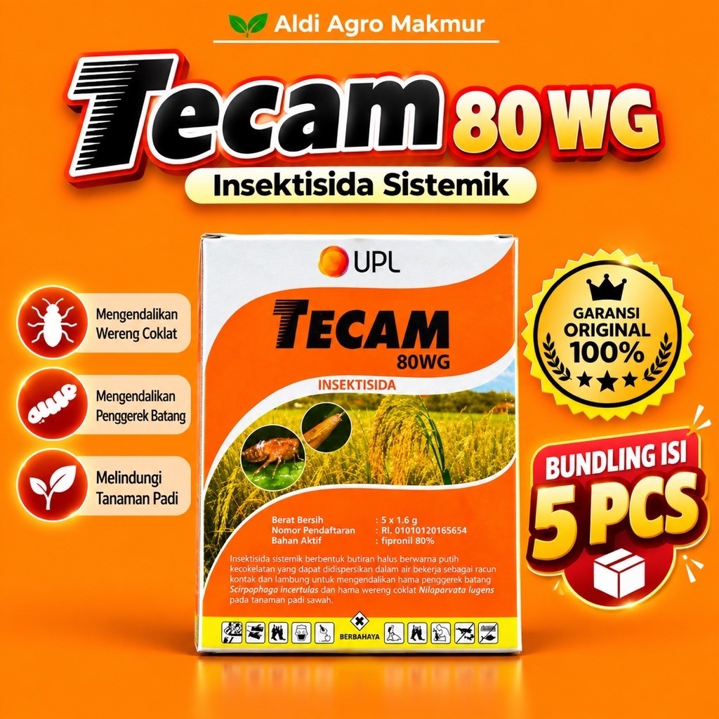 TECAM 80WG - Insektisida Seperti Regent Sachet 1,6gr isi 5pcs (FIPRONIL 80%)