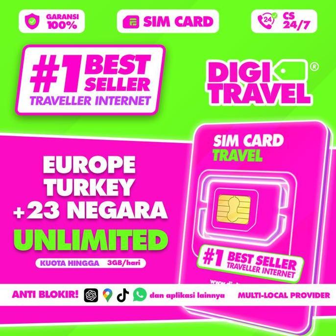SIM Card Europe Turkey Unlimited | Simcard Eropa Turki Unlimited | Simcard Eropa | Kartu SIM Card Si