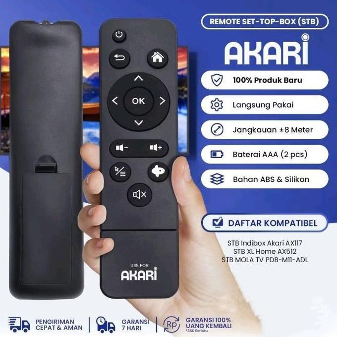 DF71 >> Remote XL HOME - MOLA TV - AKARI AX117 - INDIBOX