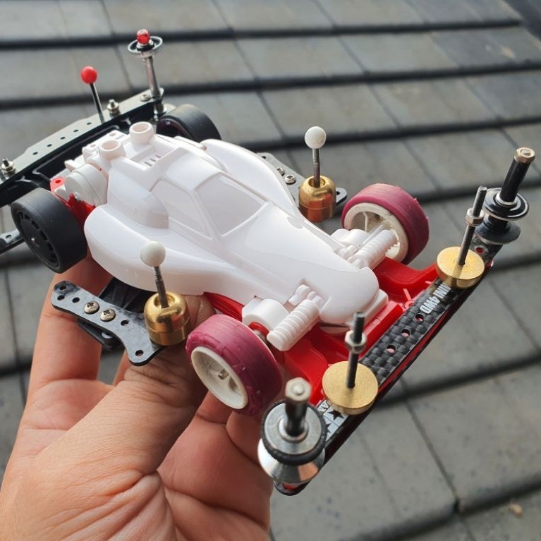 [PRELOVED] Semi RTR Tamiya Mini 4WD Chassis Super 2 ABS (IDC / Damper Style) - Astute Putih