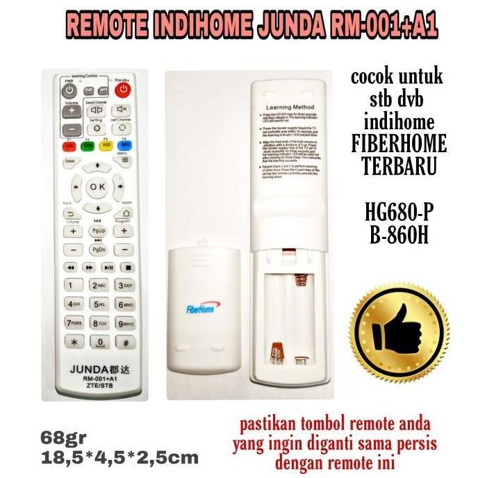 DF22 - REMOTE STB DVB INDIHOME FIBERHOME HG680P TERBARU MEREK JUNDA RM 001+A1