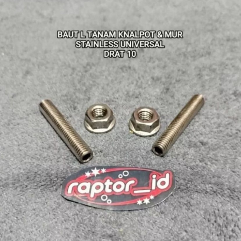BAUT L TANAM KNALPOT SET MUR STAINLESS DRAT 10 UNIVERSAL