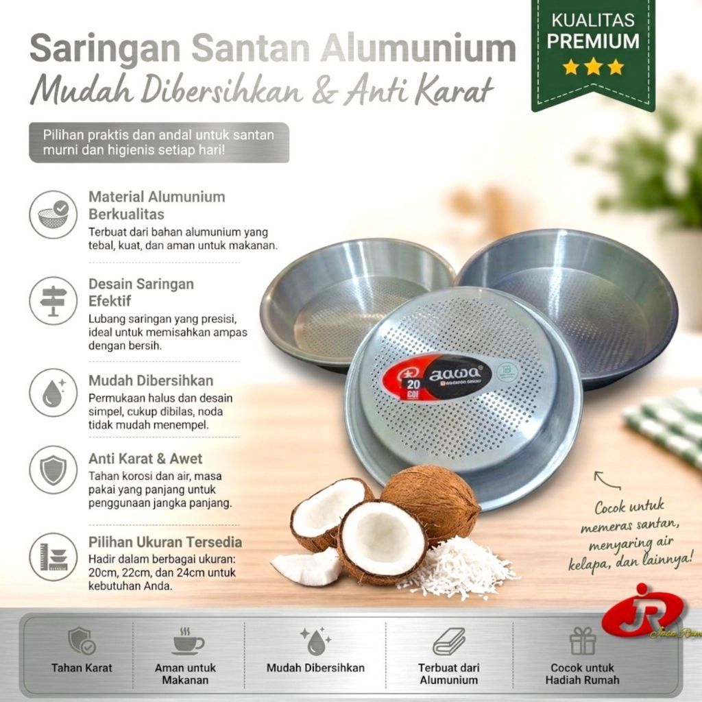 Saringan Santan Aluminium,Kalo Jawa Aluminium / Saringan Santan Stainless
