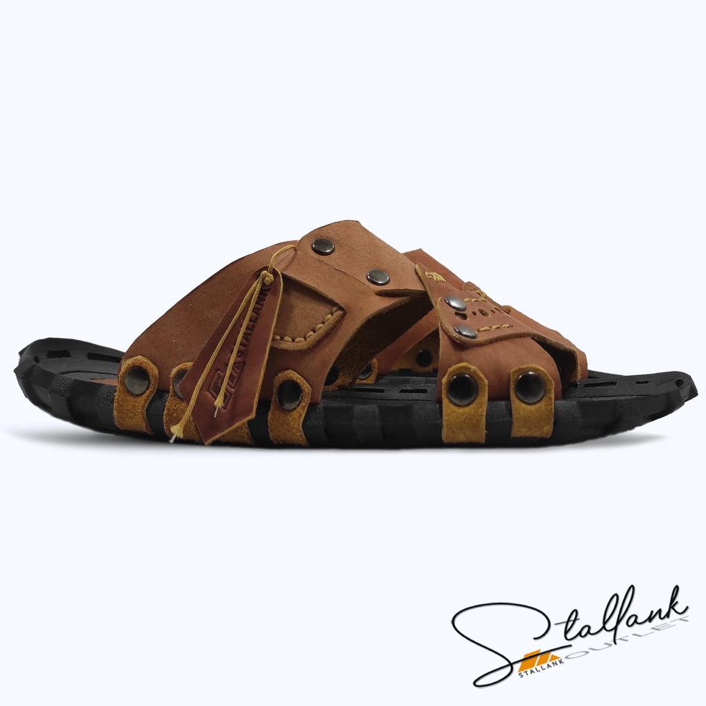 STALLANK || Sendal Pria Sandal Kasual Kulit