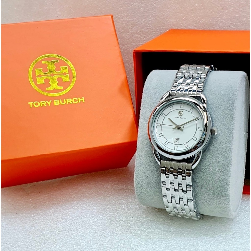 Jam Tangan TORY BURCH 7213 Ledies Quartz Luxury Steinless Steel Strap