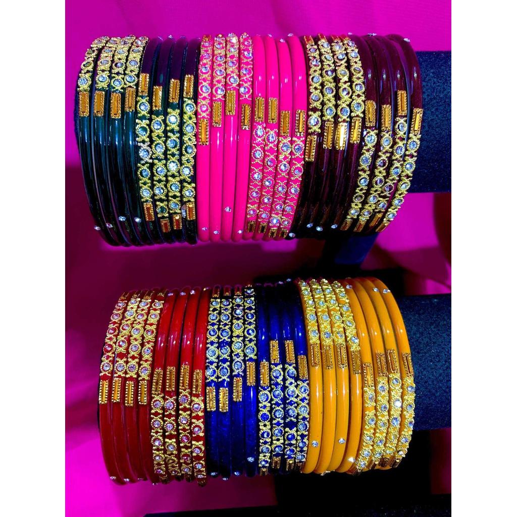 gelang akrilik / gelang kaca / gelang india / aksesoris murah / gelang murah / gelang warna / bollyw