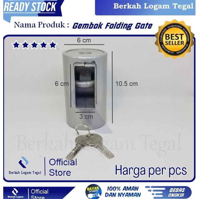 Gembok tabung folding gate anti maling gembok ruko kunci ruko gembok tabung