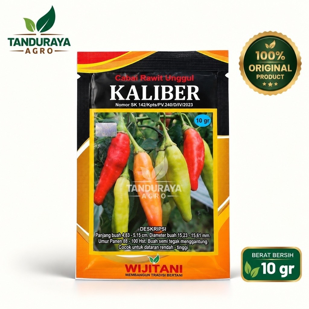 KALIBER BENIH CABAI RAWIT - 10 GRM / Cabe Rawit Kaliber Original Pabrik Exp 2028