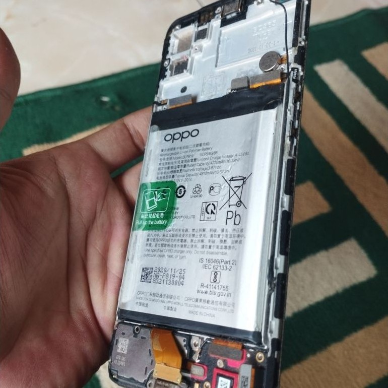 LCD Frame Batre Buzzer camera mesin mati Oppo reno 5/6 4g