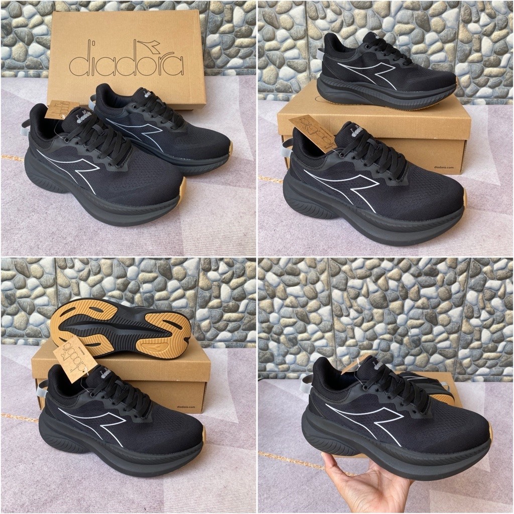 Sale 70% Sepatu Pria Diadora Men Full Black Original 100%