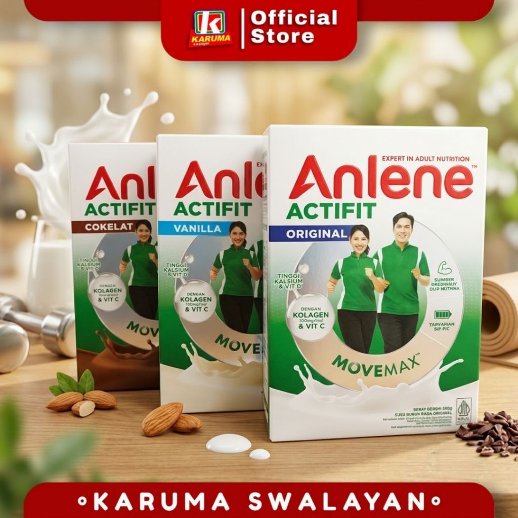 ANLENE ACTIFIT ORIGINAL, COKELAT, VANILA, SUSU HIGH CALSIUM 240GR/230GR