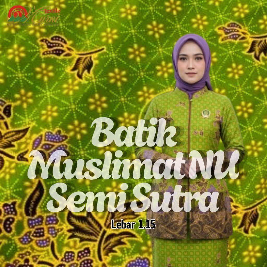 Murni Textile - Kain Batik Muslimat Nu Semi Sutra / Kain Batik Nu / Kain Batik Muslimat