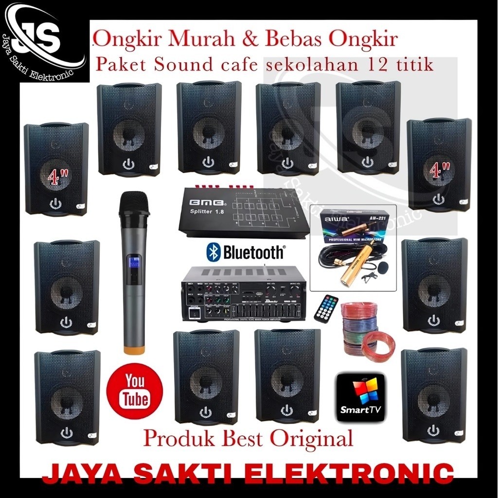 paket sound speaker 12 titik cafe Restoran sekolahan crimson dusenberg