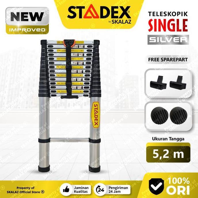 Tangga Teleskopik Single 5,2 Mtr Merk Stadex By Skalaz