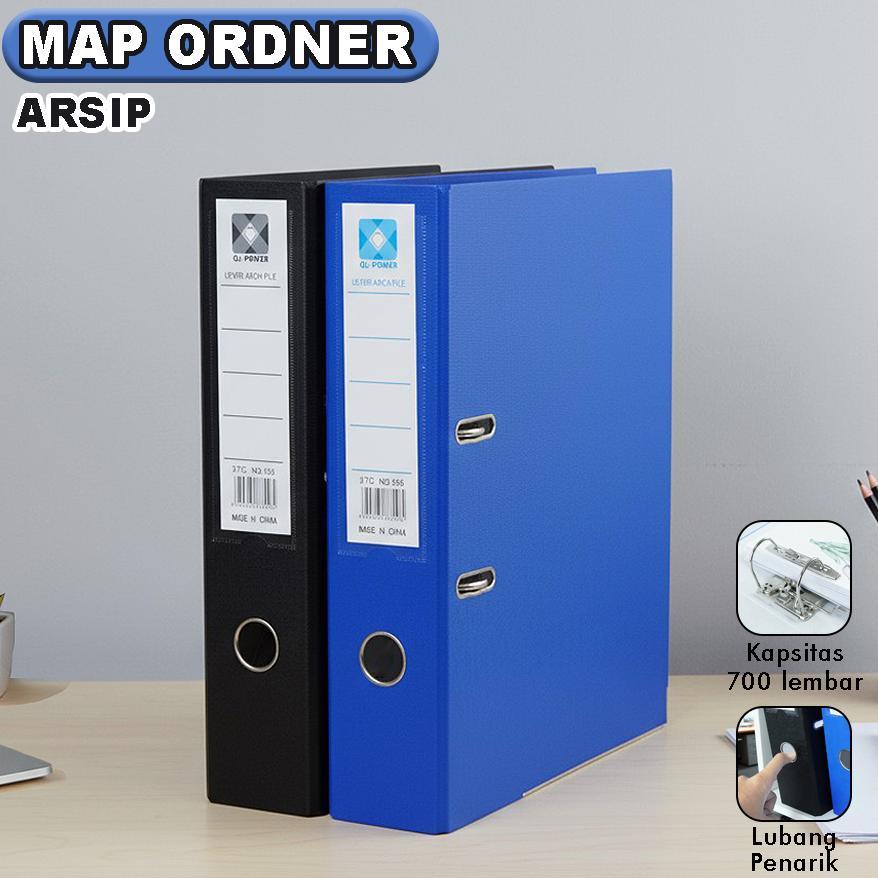 Map Ordner Arsip A4 Kapasitas 700 Lembar Dengan Lubang Penarik Pengunci Melengkung WJJ-0502