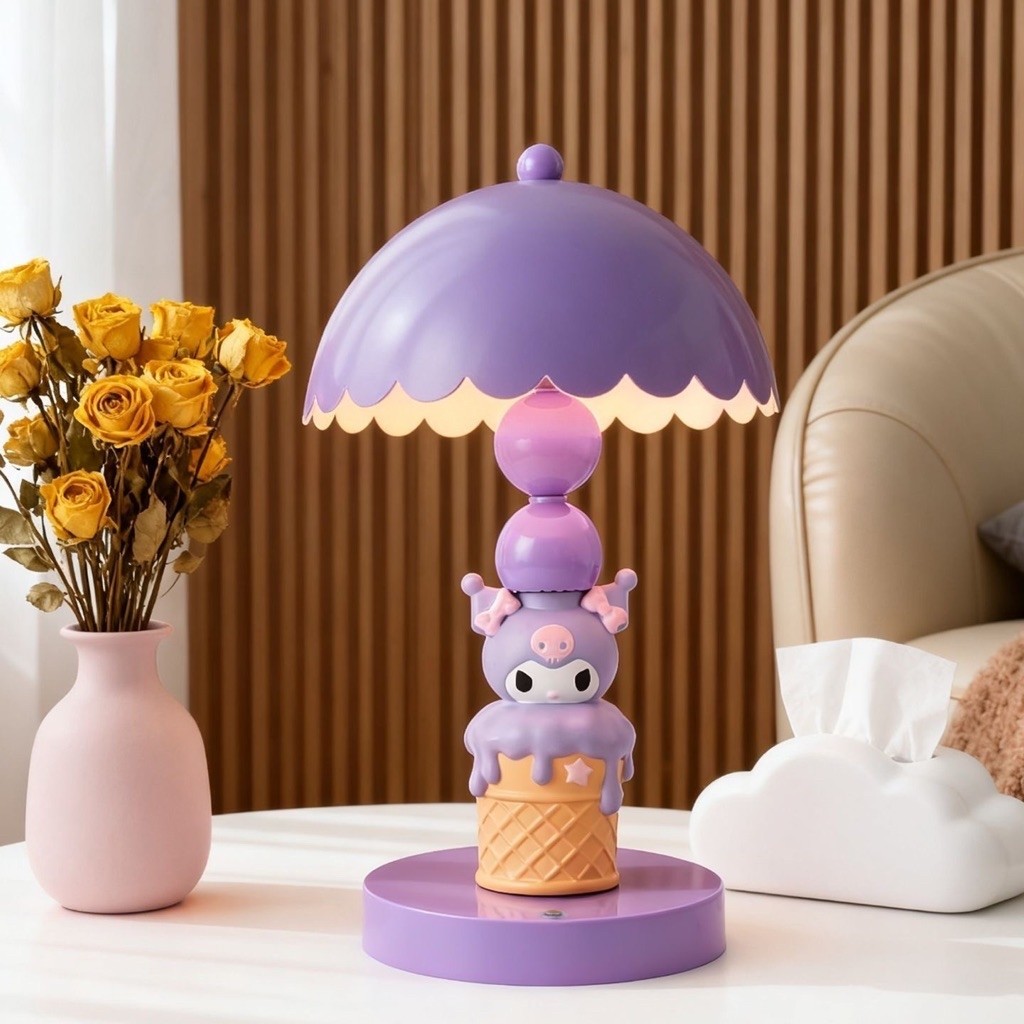 Bineilstudio | Kuromi Table Lamp | Lampu Meja Dekorasi Karakter Kuromi