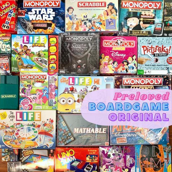 Preloved Board Game ORIGINAL - Monopoly Scrabble LIFE Hasbro Mattel