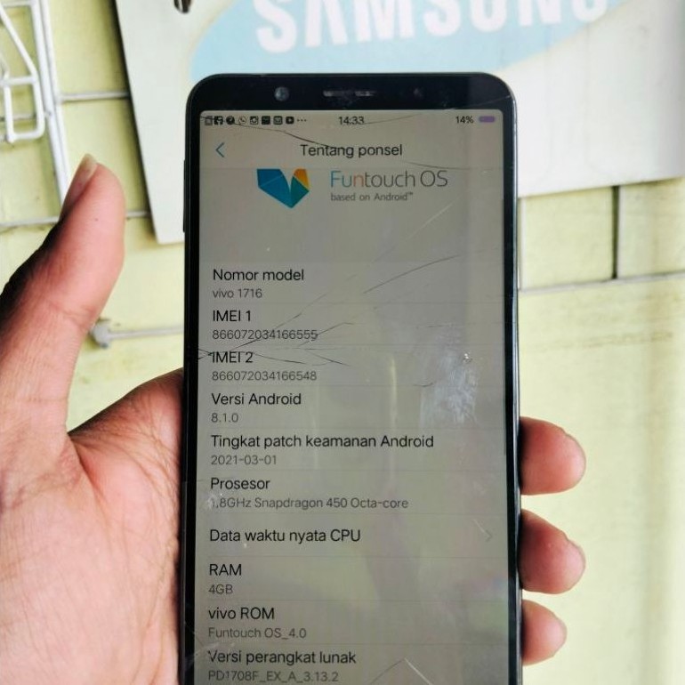 MESIN VIVO V7 RAM 4/64 ORIGINAL unit