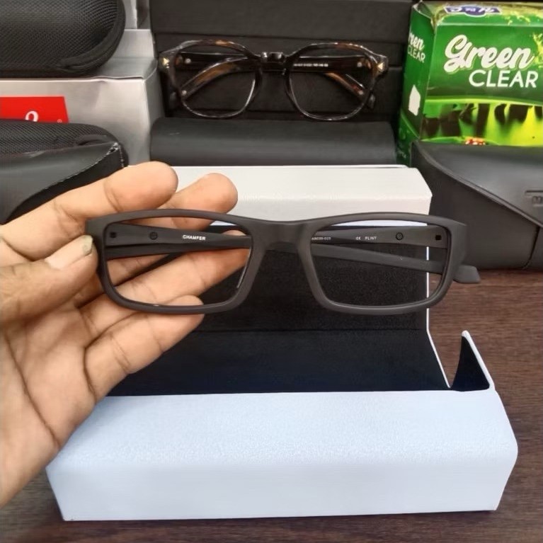 OAKLEY chamfer OX8044 Black Matte Original Ex Display Optik Kacamata  frame Lensa Photocromic Bluecr