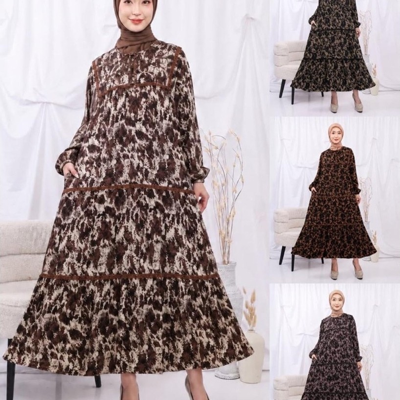 Midi Renda Leo 020653 - Midi Dress Viscose JJ Silky - MD Ramina Ready Siap Kirim