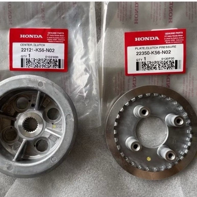 Sepasang Honda Genuine Parts Center Clutch 22121-K56-N02 dan Plate Clutch Pressure 22350-K56-N02