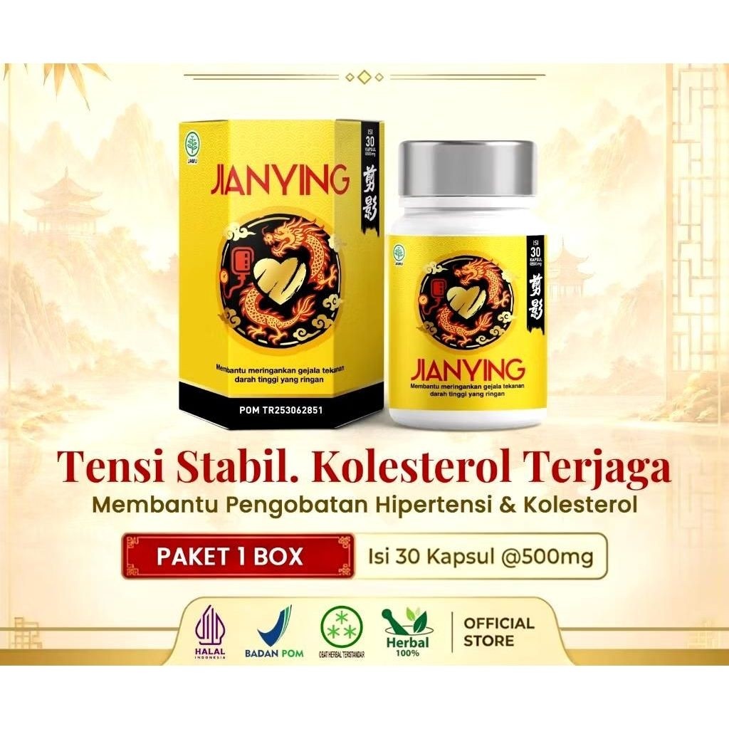 JIANYING Herbal Atasi Kolestrol Tinggi Hipertensi 100% Herbal BPOM 30 Kapsul