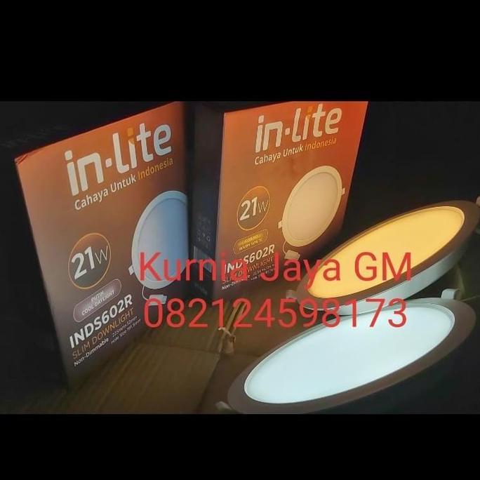 Inlite Slim Downlight Panel LED 21 watt /Lampu Panel LED Slim Inbow