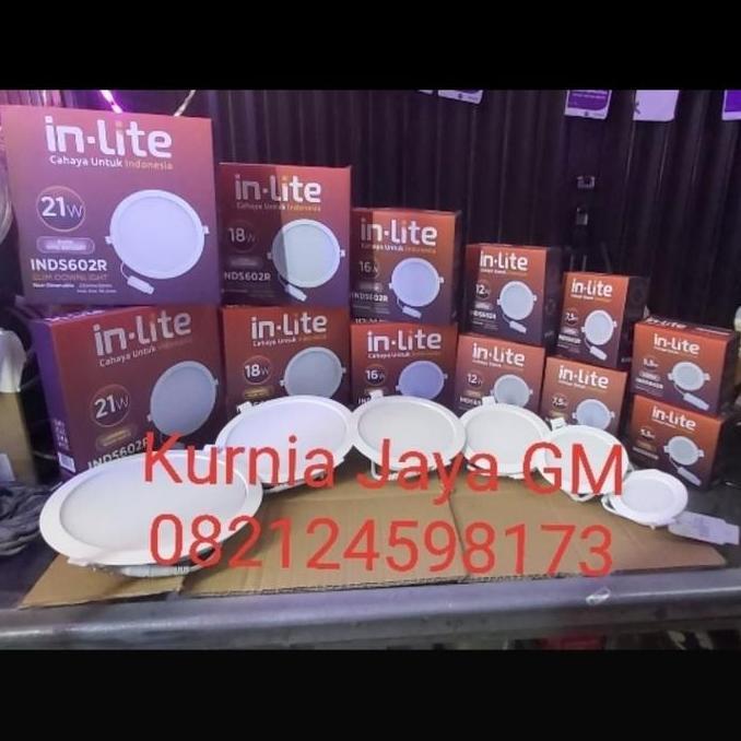Inlite Slim Downlight Panel LED 16 watt /Lampu Panel LED Slim Inbow