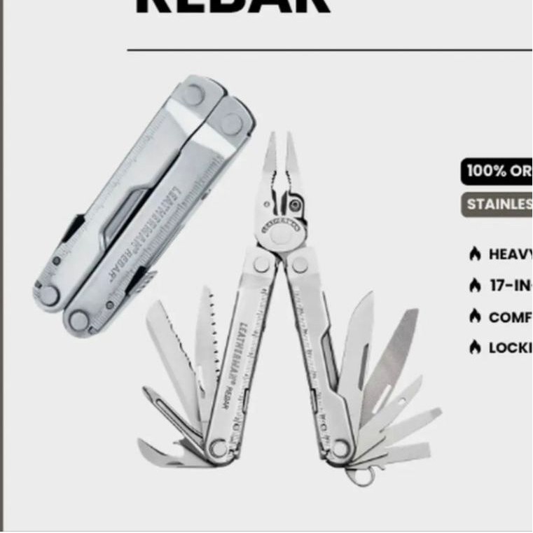 Leatherman Knifeless Rebar Obeng Lipat Survival Kit DIY 16 Tools - Black barang sesuai foto mulus