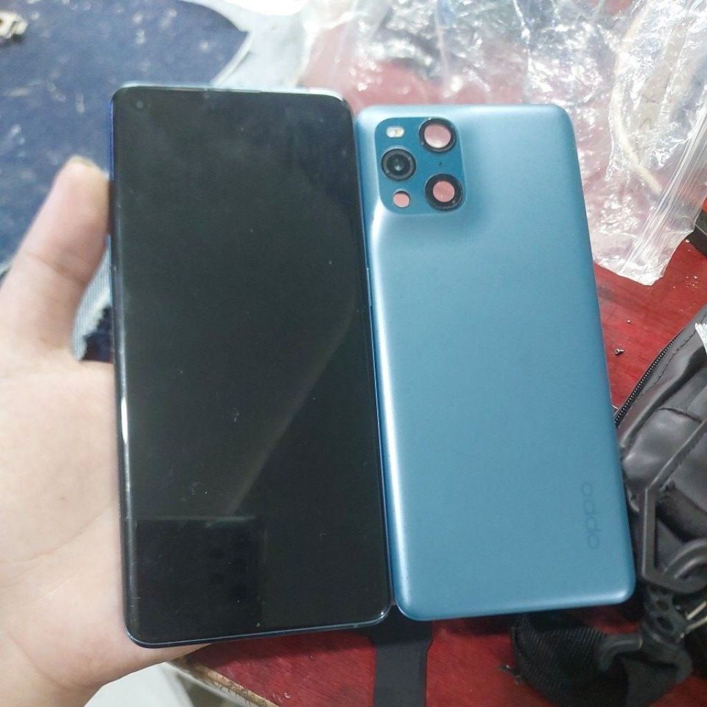 lcd batre backdor unit oppo find x3 pro original copotan tinggal naik mesin