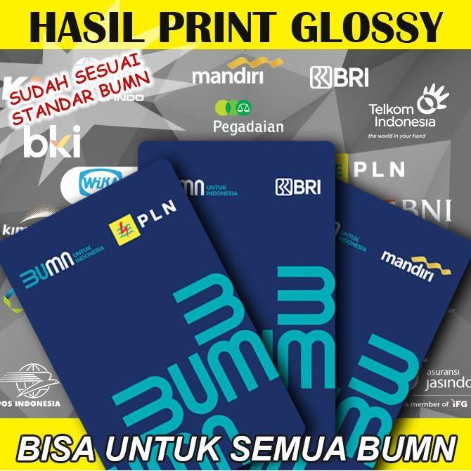 id card BUMN emoney etoll brizzi tapcash custom kartu glossy mengkilap