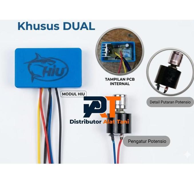 Potensio Sprayer Elektrik Dobel Pompa Merk HIU | Pengatur Kecepatan Big Pump & Double Pump