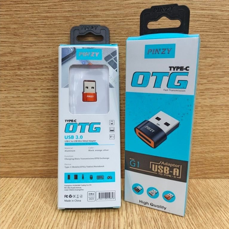 OTG USB-A TO TIPE C metal adapter Pinzy G1