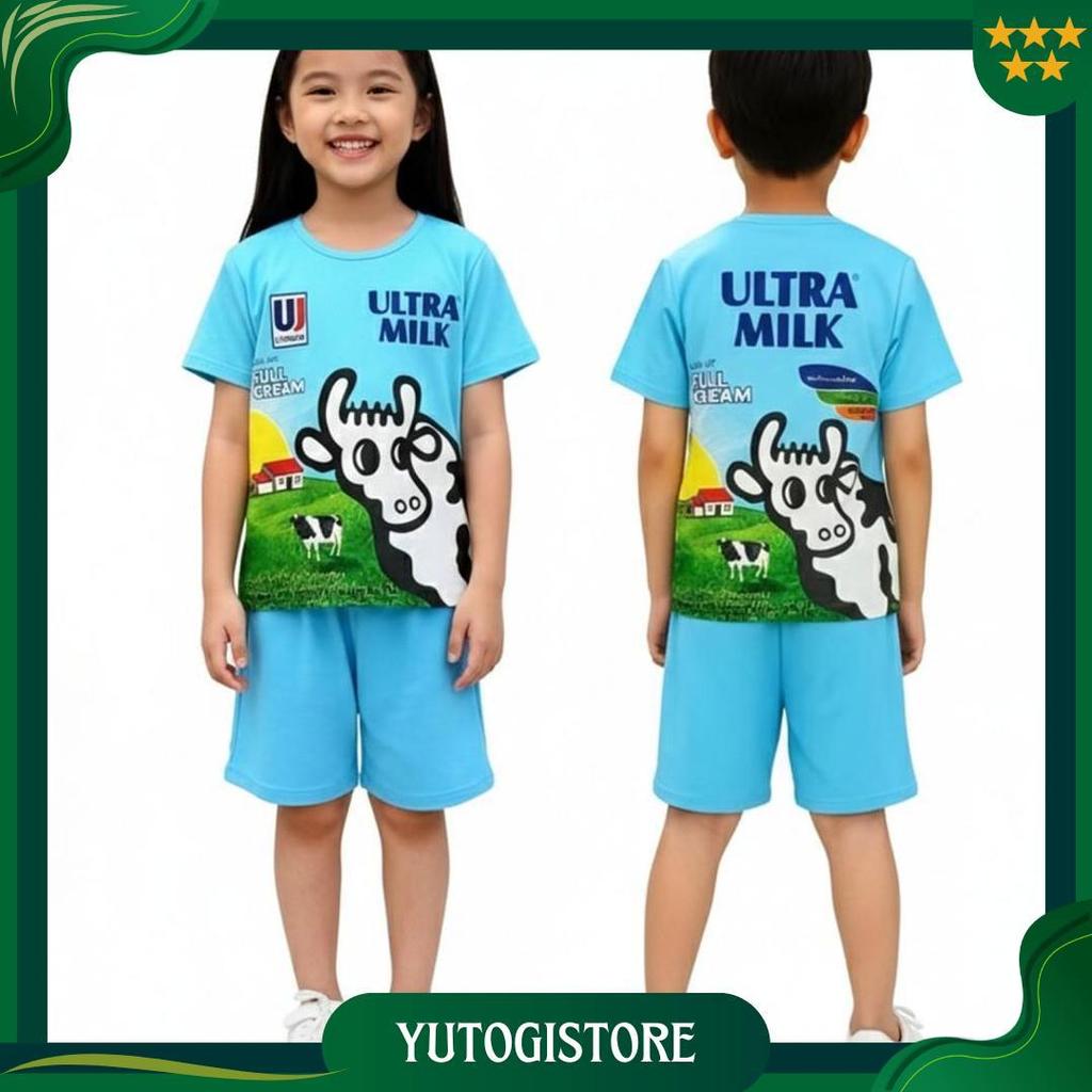 Setelan Baju Anak Laki-Laki Dan Perempuan Unisex 1-8 Tahun Motif Viral Indomi Chitato Ultramild Soto