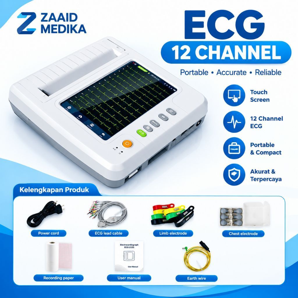 Contec ECG 12 Channel Electrocardiograph Touch Screen/ ECG CONTEC 1212G  12 Lead