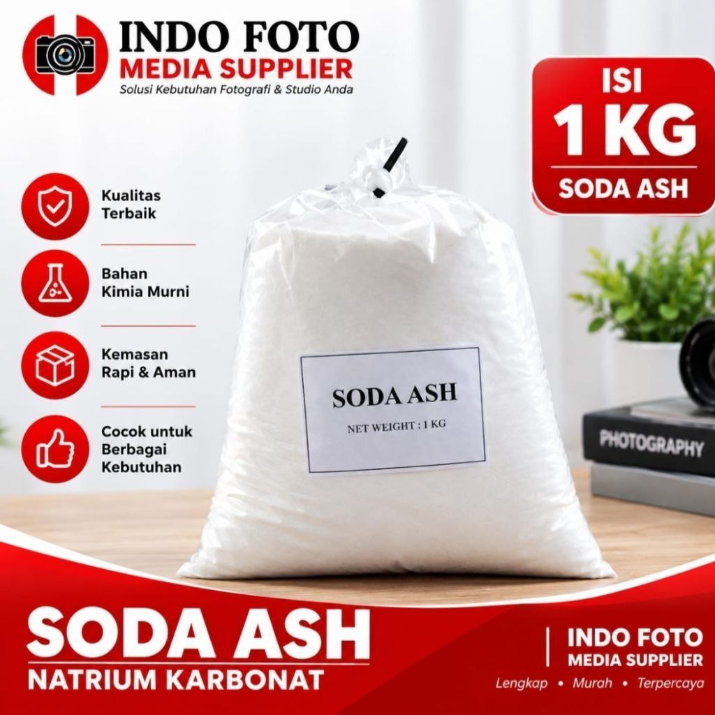 SODA ASH 1 KG | NATRIUM KARBONAT(BAHAN SABUN)