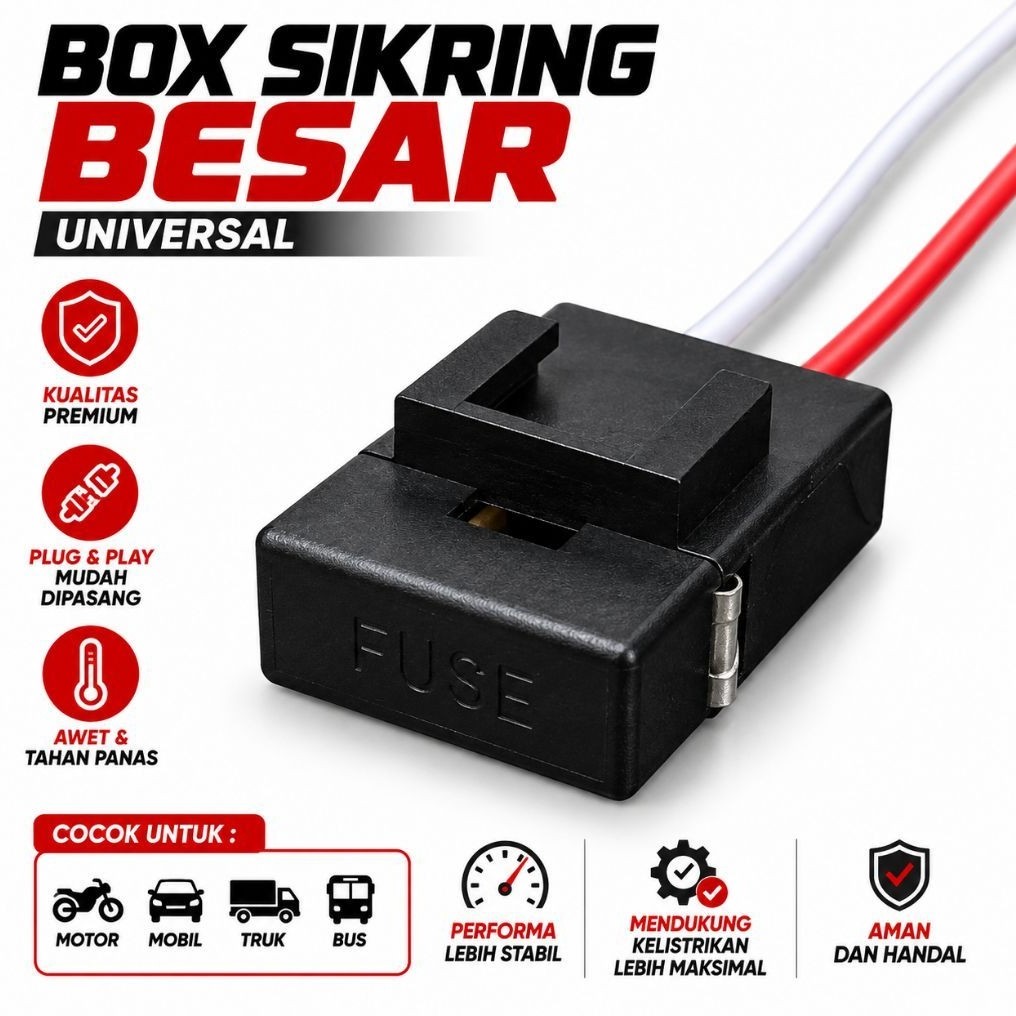 Soket Box Sekring Besar Motor | Soket Fuse Besar | Rumah Sekring Motor
