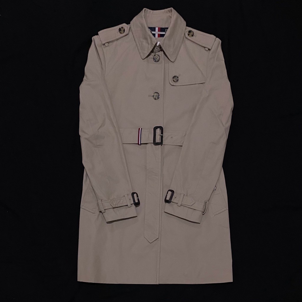 Coat Branded Tommy Hilfiger (Emboss, Tag lengkap) / Trench Coat Tommy / Coat Branded