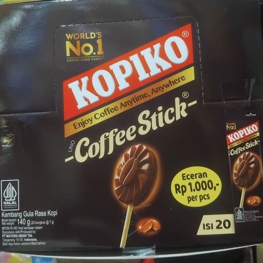 Permen Kopiko Uno Coffe Stick (1 kotak isi 20pc)