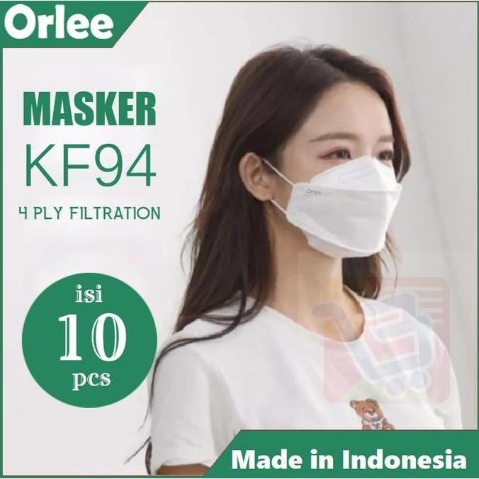 Masker Kf94 KF 94 4Ply 4 ply Emboss Orlee evo 3D Kemenkes isi 10 pcs