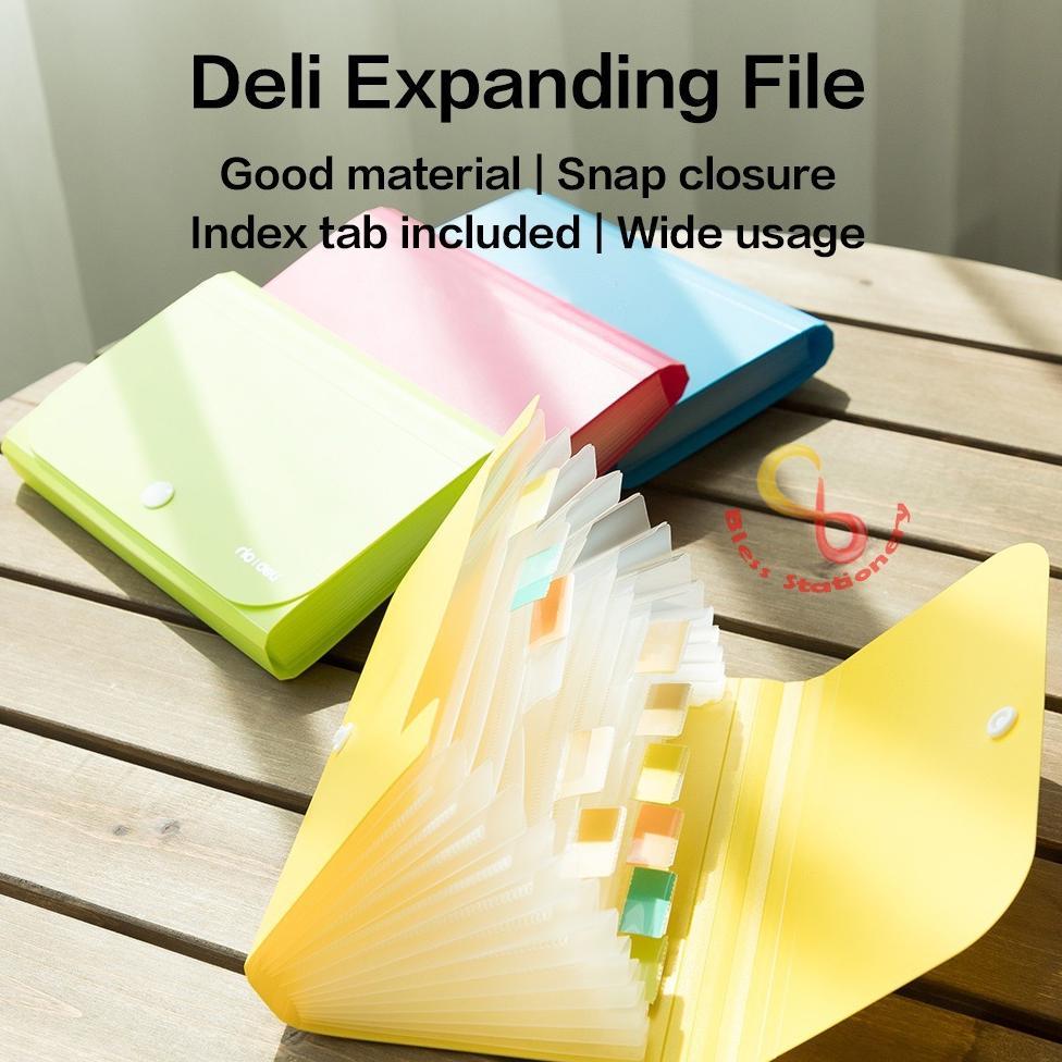 [ JUBI ] Deli Dompet plastik A6 map uang map nota map giro map harmonika Expanding File