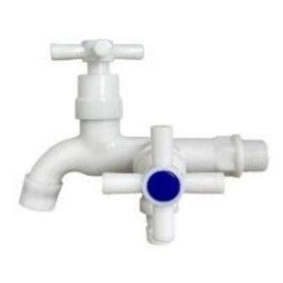Keran Cabang Shower ABS / Kran Air Double Plastik / Kran Air Kamar Mandi Toilet / Kran Wudhu Plastik