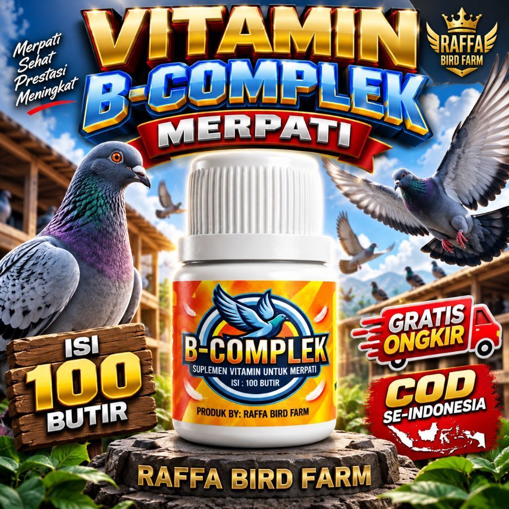 B-COMPLEK UNTUK MERPATI ISI 100 BUTIR RAFFA BIRD FARM