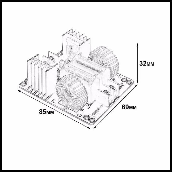 HOT DEAL 1000W 20A ZVS INDUCTION BOARD HEATING MODULE FLYBACK DRIVER 