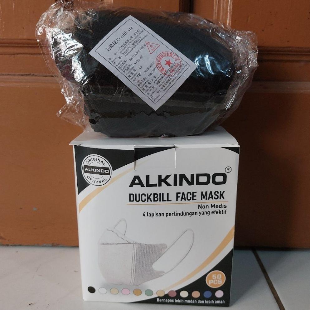AUREVORA MASKER DUCKBILL EARLOOP ALKINDO DEWASA & ANAK TEBAL 4PLY (4 LAPIS PERLINDUNGAN) SAMARINDA H