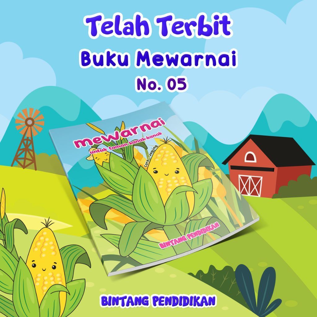 Buku Mewarnai Gambar Bintang Pendidikan TK Paud