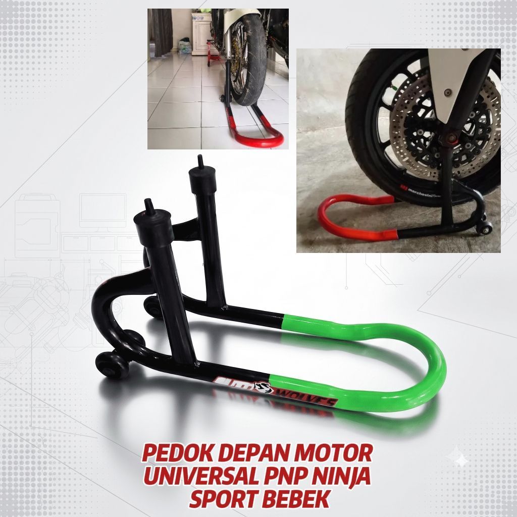 Paddock Depan Universal Motor Sport Bebek Pipa Besi Tebal Banyak Warna