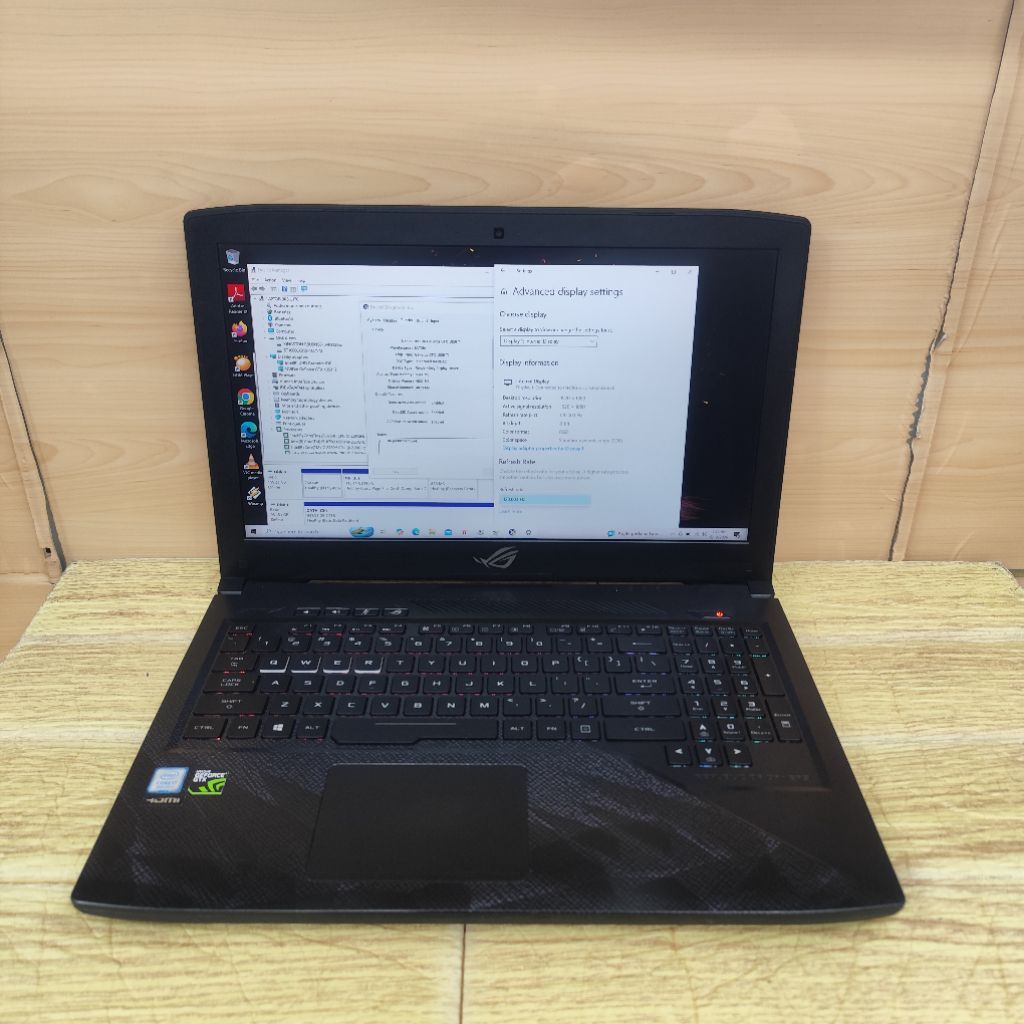 Laptop Second Asus Rog Strix 15 Gl503ge Core i7-8750h Ram 8gb Ssd 128gb Hdd 1tb Gtx 1050 Ti 4gb Fhd
