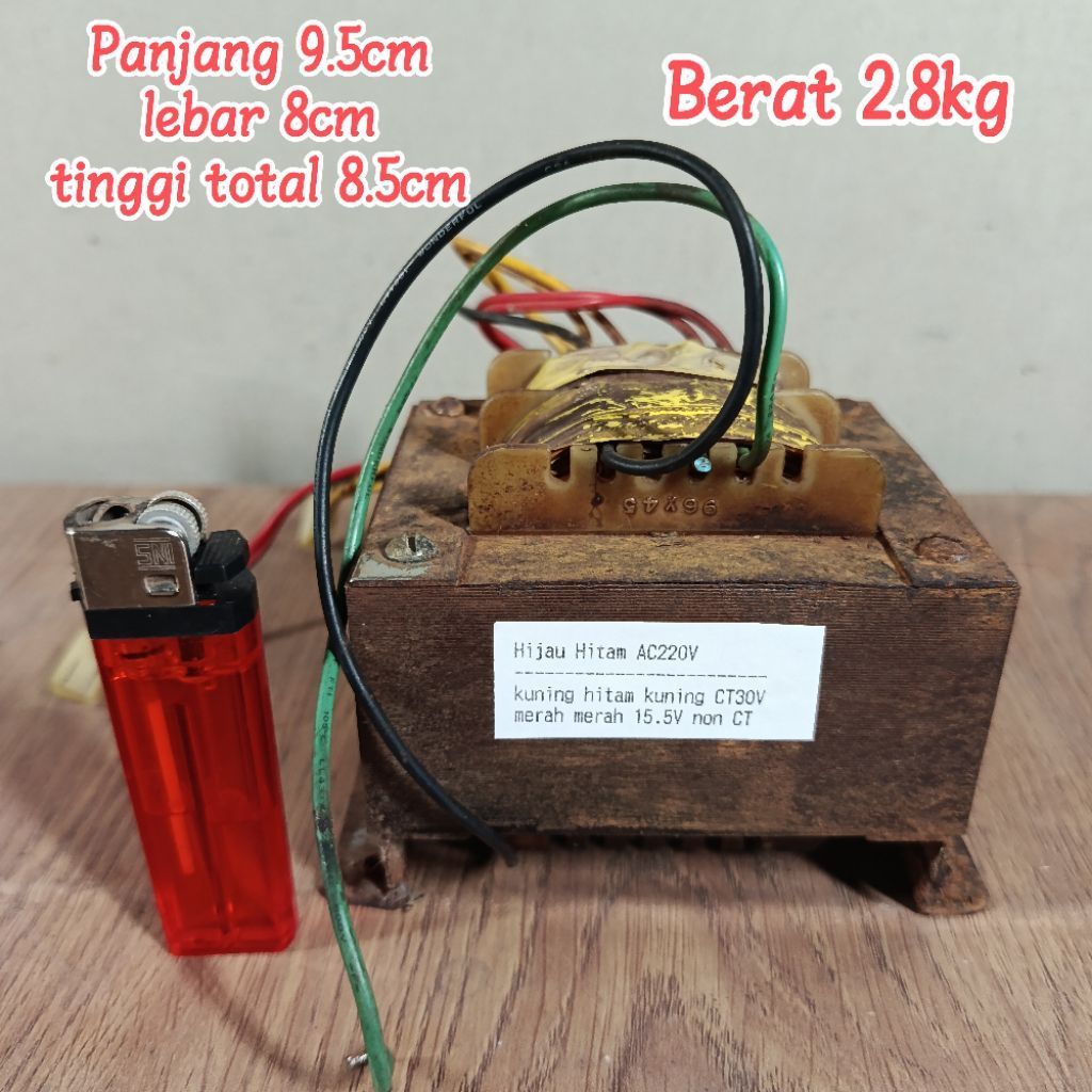 Trafo 5A murni CT30V copotan polytron bekas normal